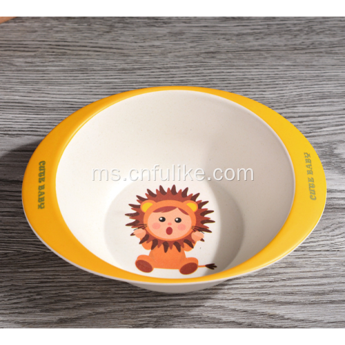 Kartun Haiwan Cute Bowl Binaural Plastik